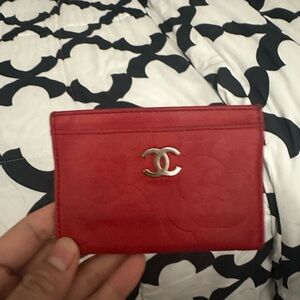 Chanel Red Card Holder